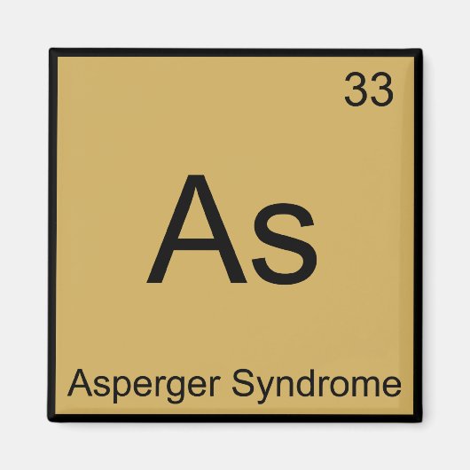 Aimant Tee drôle du syndrome d'Asperger - As - Élément de (Devant)