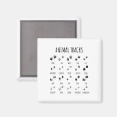 Aimant Tee Nature Explorer Empreintes Animales Pour Campi (Recto/Verso)