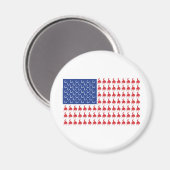 Aimant Tee-shirt Cowboy-Cavalier-Drapeau (Recto/Verso)