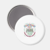 Aimant Tee-shirt graphique design graphique Pot Licorne P (Recto/Verso)