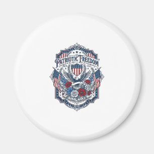 Aimant Tee-shirt graphique vectoriel de fleuriste patriot
