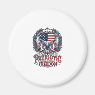 Aimant Tee-shirt graphique vectoriel de Noël patriotique