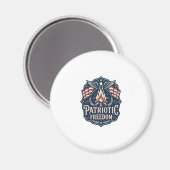 Aimant Tee-shirt graphique vectoriel nuit de feu patrioti (Recto/Verso)