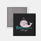 Aimant Tee - shirts de crosse pour filles Masque de balei (Recto/Verso)