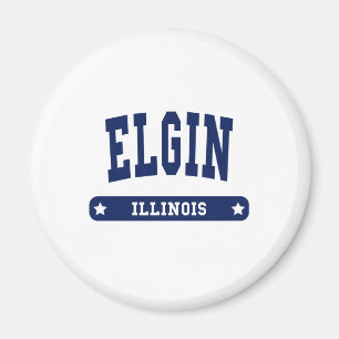 Aimant tee - shirts de style du Collège Elgin Illinois