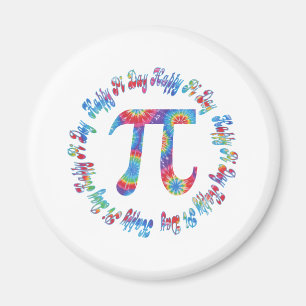 Aimant Tee - shirts et cadeaux de la journée Tie Dye Pi