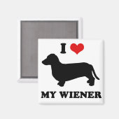 Aimant Tee - shirts WIENER CHIEN - "J'aime mon évier" (Recto/Verso)