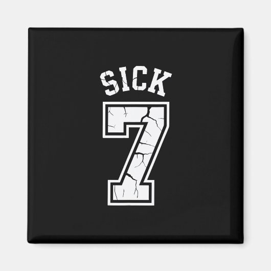 Aimant Tee Sick Seven Memes Six Sept Drôle (Devant)