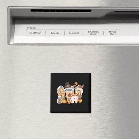 Aimant Teeth Coffee Fall Dental Pumpkin Latte Dentist Tha (In Situ (Lave-vaisselle))