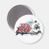 Aimant TEL AVIV - Un style grincheux de la ville #1 d'Isr (Recto/Verso)