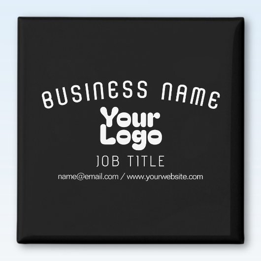 Aimant Télécharger le logo Retro-Modern noir & blanc (mod