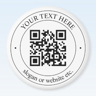 Aimant Téléchargez votre propre code QR et texte personna
