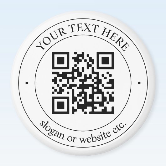 Aimant Téléchargez votre propre code QR et votre texte pe