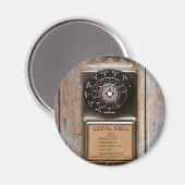 Aimant Téléphone antique rotatif payant rude (Recto/Verso)