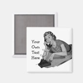 Aimant Téléphone rétro (Recto/Verso)