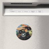 Aimant Téléphone rétro avec cadran Rotary, affaires Vinta (In Situ (Lave-vaisselle))