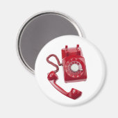 Aimant Téléphone rouge Rotary (Recto/Verso)