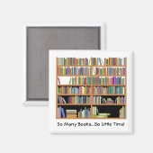 Aimant Tellement de livres (personnalisables) (Recto/Verso)