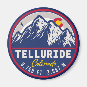 Aimant Telluride Colorado Montagnes Retro Vintage