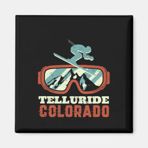 Aimant Telluride Colorado Ski Rétro Vintage Et Snowbo