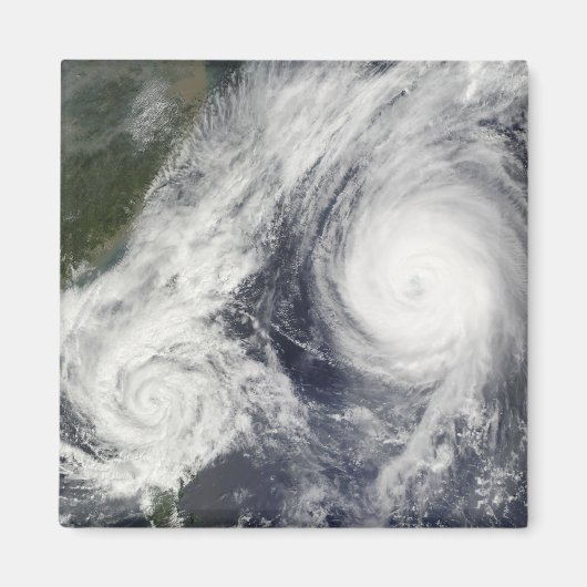 Aimant Tempête tropicale Parme et Super Typhoon Melor (Devant)