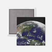 Aimant Tempêtes Tropicales Sur La Planète Terre. (Recto/Verso)