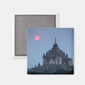 Aimant Temple bouddhiste au coucher du soleil (Recto/Verso)