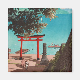 Aimant Temple Chuzenji à la plage Utagahama Hasui Kawase