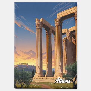 Aimant Temple d'Athènes Zeus Olympien Grèce Voyage