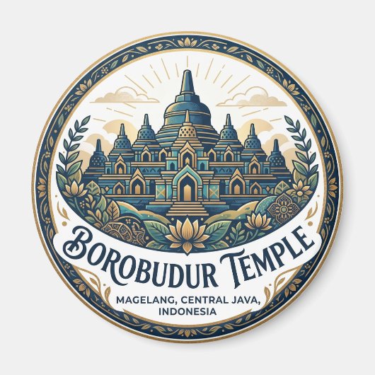 Aimant Temple de Borobudur Indonésie (Devant)
