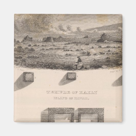 Aimant Temple de Kaili, île d'Hawaii, Hawaii (Devant)
