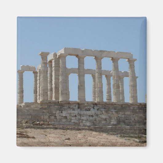 Aimant Temple de Poséidon au cap Sounion (Devant)
