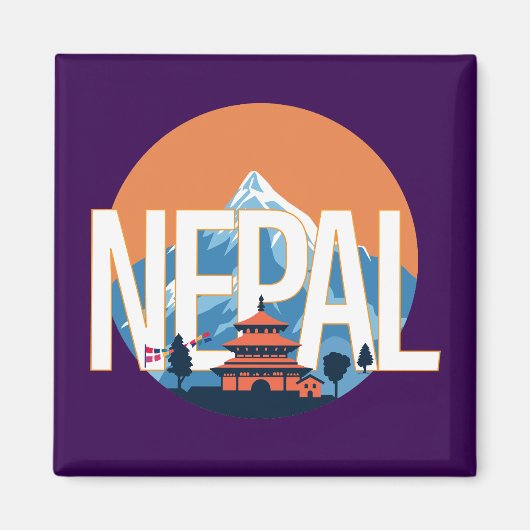 Aimant Temple du Népal Mont Everest (Devant)