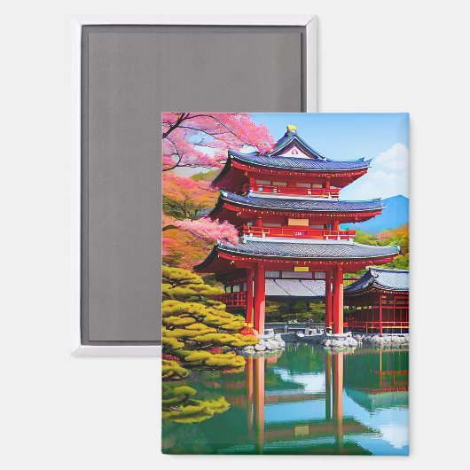Aimant Temple japonais (Recto/Verso)