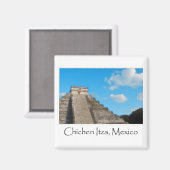Aimant Temple maya de Chichen Itza au Mexique (Recto/Verso)