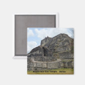 Aimant Temple Mayan Sun God, Belize (Recto/Verso)