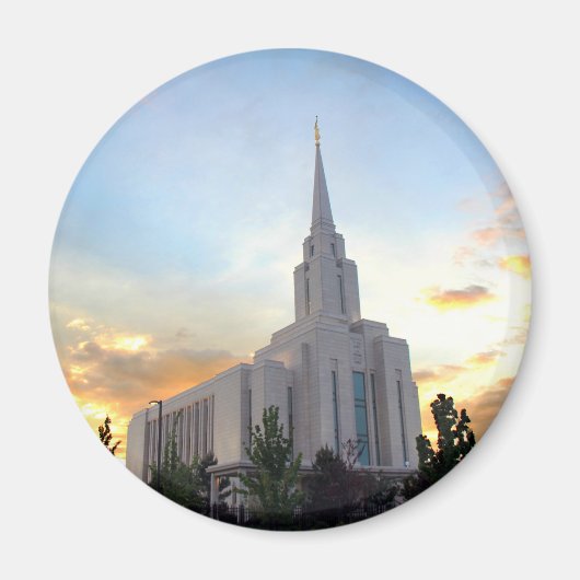 Aimant temple mormon Oquirrh Mountain Utah LDS (Devant)
