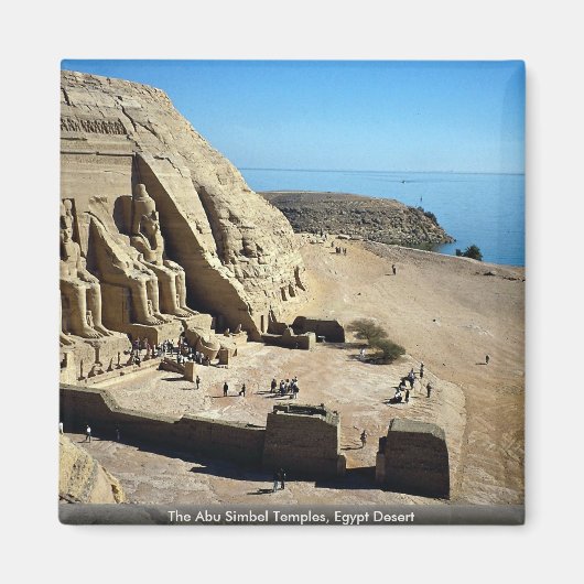 Aimant Temples d'Abu Simbel, désert d'Egypte (Devant)