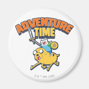 Aimant Temps d'aventure   Finn Riding Jake