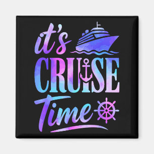 Aimant Temps de croisière aquarelle croisière en famille