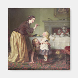 Aimant Temps de petit déjeuner - jeux de matin (huile su