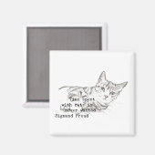 Aimant Temps passé avec des chats. . . (Recto/Verso)