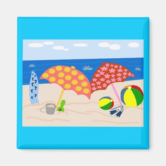 Aimant temps plage (Devant)