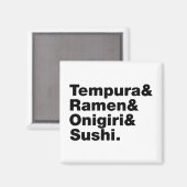 Aimant Tempura & Ramen & Onigiri & Sushi. (Recto/Verso)