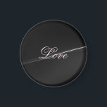 Aimant Tendance gris foncé Wave Love Mariage Calligraphie<br><div class="desc">Vous pouvez facilement changer les polices et les couleurs. Vous pouvez également ajouter votre logo et l'image arrière - plan comme vous le souhaitez.</div>
