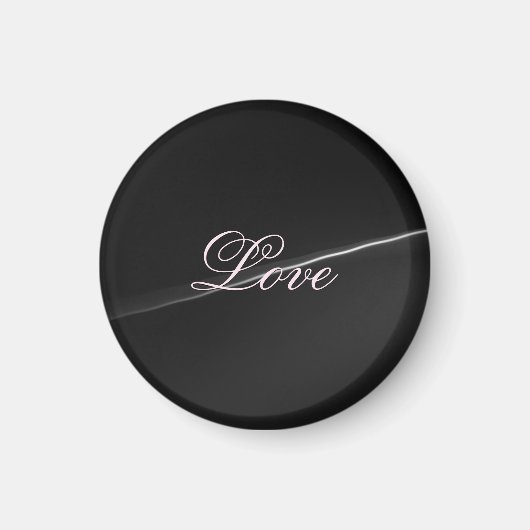 Aimant Tendance gris foncé Wave Love Mariage Calligraphie (Devant)