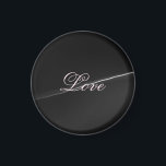 Aimant Tendance gris foncé Wave Love Mariage Calligraphie<br><div class="desc">Vous pouvez facilement changer les polices et les couleurs. Vous pouvez également ajouter votre logo et l'image arrière - plan comme vous le souhaitez.</div>