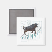 Aimant Tendance haussière du marché boursier (Recto/Verso)