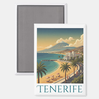 Aimant Tenerife élégant île des Canaries Voyage Vintage