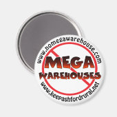 Aimant Tenez Ashford Rural Dites non aux entrepôts Mega (Recto/Verso)